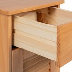 vidaXL Ensemble de mobilier de salle de bain avec tiroir avec étagère 3 Pièces Marron