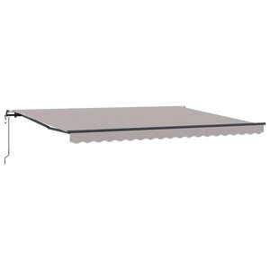 vidaXL Auvent Rétractable Gris clair 450 × 350 cm Tissu et Aluminium