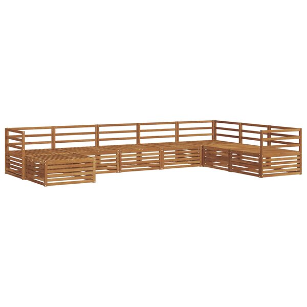 vidaXL Ensemble de canapés d'extérieur 8 Pièces Naturel