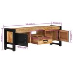 vidaXL Meuble TV 120x30x40 cm Bois massif de manguier