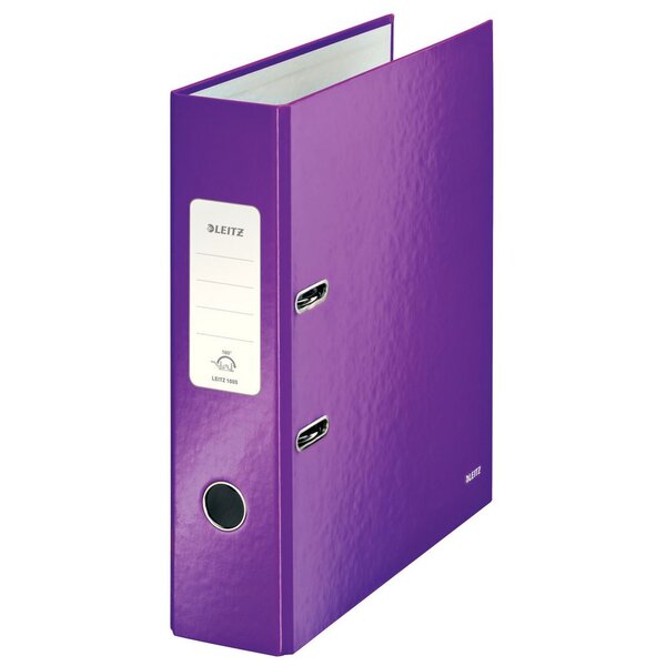 Classeur à levier WOW 180° A4  plastifié, Dos 80 mm Capacité 600 feuilles - Violet