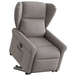 vidaXL Fauteuil inclinable électrique taupe tissu