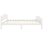 Vidaxl cadre de lit blanc bois de pin massif 140x200 cm