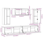Vidaxl meubles tv 5 pièces blanc bois massif de pin