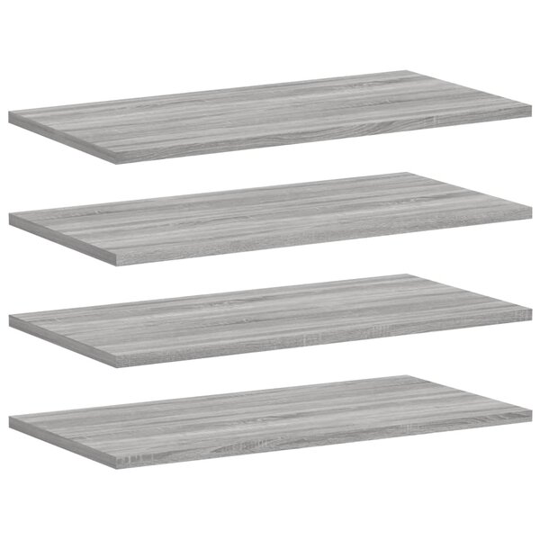 vidaXL Étagères murales 4 Pièces sonoma gris 60x30x1 5 cm bois ingénierie