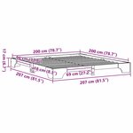 vidaXL Cadre de lit 200x200 cm en bois de pin massif