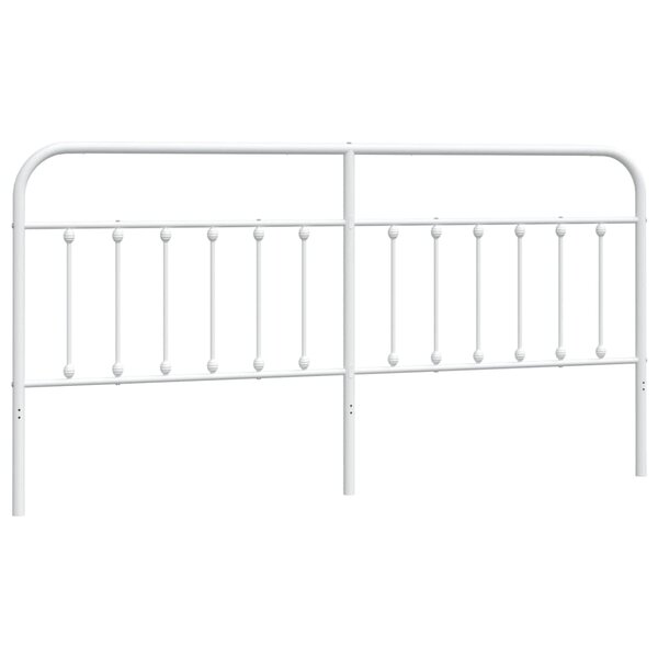 vidaXL Tête de lit métal blanc 200 cm