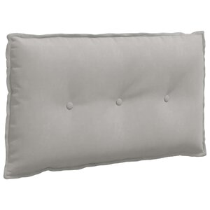 vidaXL Coussin de Dos Gris clair 80 x 50 cm Tissu en microfibre