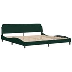 vidaXL Cadre de lit sans matelas vert foncé 200x200 cm velours