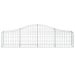 vidaXL Paniers à gabions arqués 3 Pièces 200x30x40/60 cm Fer galvanisé