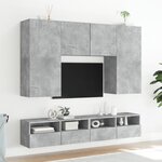 vidaXL Meubles TV muraux 2 Pièces gris béton 80x30x30cm bois d'ingénierie