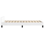 vidaXL Cadre de lit avec tête de lit sans matelas blanc 100x200 cm