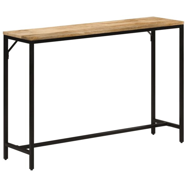 vidaXL Table console 110x30x75 cm bois de manguier massif brut et fer