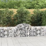 vidaXL Paniers à gabions arqués 13 Pièces 200x50x60/80 cm Fer galvanisé