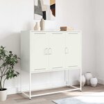 vidaXL Buffet haut blanc 100 5x39x107 cm acier