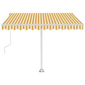 vidaXL Auvent automatique sur pied 350x250 cm Jaune/Blanc