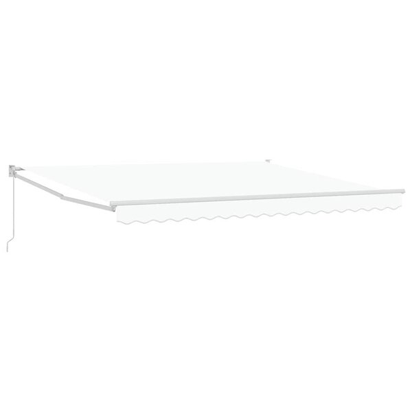 vidaXL Auvent Rétractable Blanc 400 × 300 cm Polyester