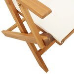 vidaXL Chaises de jardin pliantes lot de 8 tissu et bois massif