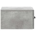 vidaXL Cabinet de chevet mural 2 Pièces Gris béton 34 5 x 33 x 20 cm