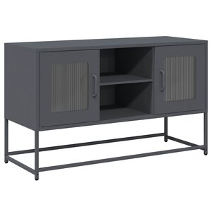 vidaXL Meuble TV anthracite 100 5x39x60 5 cm acier