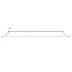 vidaXL Cadre de store rétractable électrique Blanc 4 5 × 3 m Aluminium