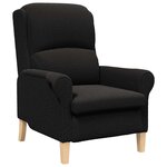 vidaXL fauteuil Noir Tissu en Sherpa doux