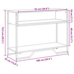 vidaXL Table console noir 100x35x74 5 cm bois d'ingénierie