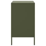 vidaXL Tables de chevet 2 Pièces vert olive 36x39x68 cm acier