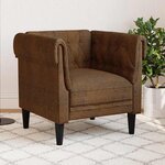 vidaXL Fauteuil Chesterfield Argyle Marron 78.5 x 74.5 x 74.5 cm