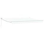 vidaXL Auvent Blanc 4 5 × 3 m Polyester et métal