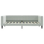 vidaXL Lit de jour avec lit gigogne gris clair 90x190 cm velours