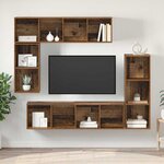 vidaXL Ensemble meuble TV 4 Pièces Bois ancien 37 x 37 x 142.5 cm