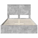 vidaXL Lit de Rangement Gris béton 135 x 190 cm Bois d'ingénierie