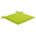 vidaXL Chaises de jardin avec coussins lot de 2 Teck solide et acier