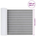 vidaXL Tapis de bateau Rayé Gris clair et blanc 240 x 60 cm EVA