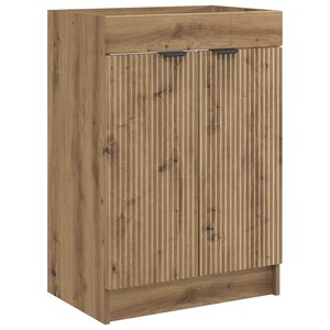 vidaXL Armoire sous évier de salle de bain Chêne artisanal