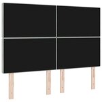 vidaXL Tête de Lit en Velours Argyle Manuel Gris clair 140 cm Velours