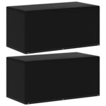 vidaXL Housses de meubles de jardin 2 Pièces 6 œillets 160x80x75 cm