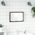 vidaXL Miroir de salle de bain à LED chêne sonoma bois d'ingénierie