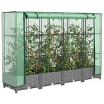vidaXL Jardinière surélevée avec housse aspect rotin 160x40x123 cm