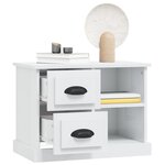 vidaXL Table de chevet blanc brillant 60x35 5x45 cm