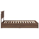 vidaXL Lit de Rangement Chêne brun 100 x 200 cm Bois d'ingénierie