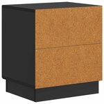 vidaXL Table de chevet Noir 43 x 34 5 x 47 cm Bois d'ingénierie