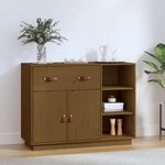 vidaXL Buffet Marron miel 98 5x40x75 cm Bois massif de pin