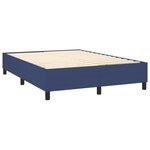 vidaXL Sommier à lattes de lit avec matelas Bleu 140x200 cm Tissu