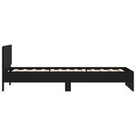 vidaXL Cadre de lit sans matelas avec tête de lit noir 100x200 cm