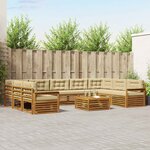 vidaXL Ensemble de canapés d'extérieur 10 Pièces Naturel et Beige