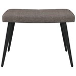 vidaXL Chaise de relaxation avec tabouret Taupe Tissu
