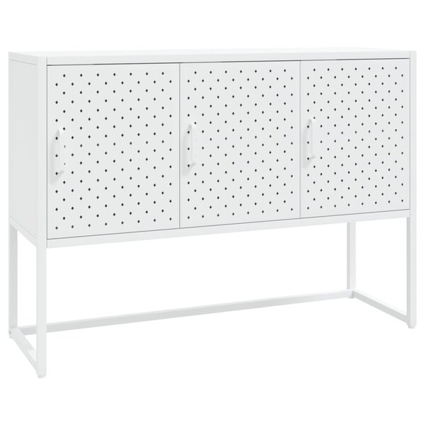 vidaXL Buffet Blanc 105x35x75 cm Acier