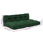 Coussin de canapé sur palette vidaXL avec dossier en tissu vert